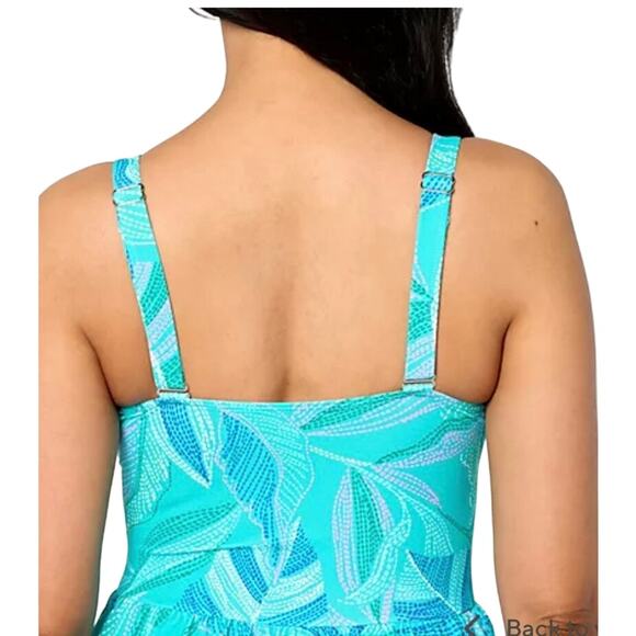 Denim & Co. Beach Sweetheart Neckline Swim Dress NWOT BLACK SIZE 18W - Picture 3 of 8